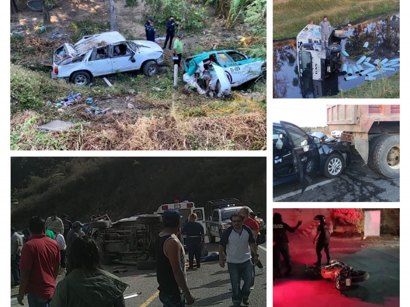 Trágico fin de semana en Oaxaca por accidentes viales