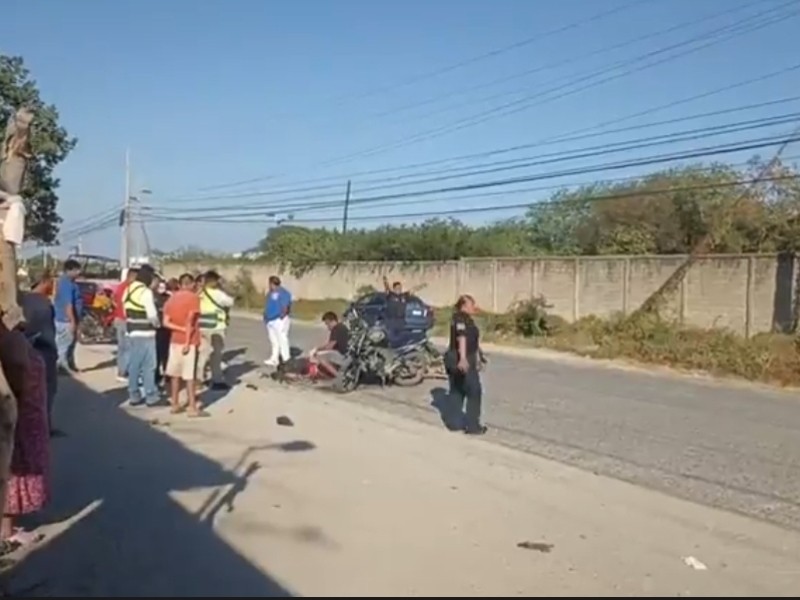 Trágicos accidente en Salina Cruz, motociclista pierde la vida