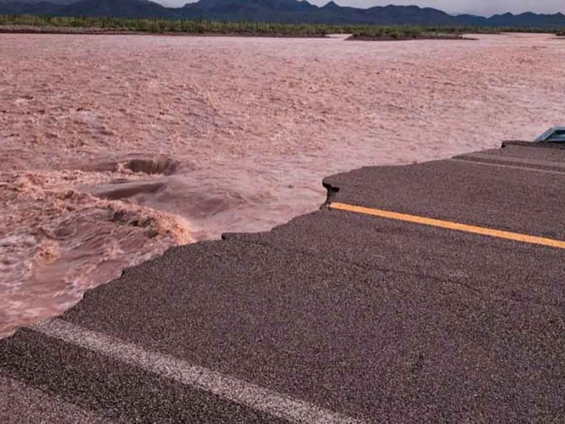 Tramos de carretera cortados por el Huracan 