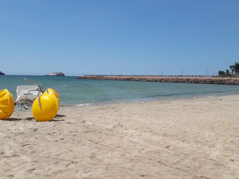 Tranquilas playas de Miramar después de vacaciones