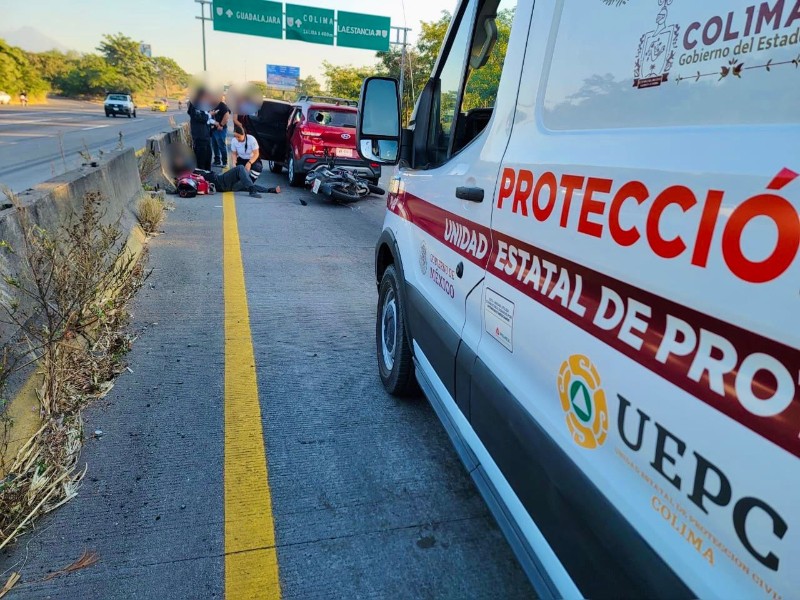 Tránsito lento en la autopista Colima-Guadalajara por accidente