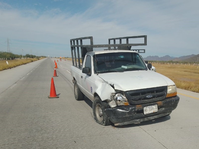 Tránsito lento tras accidente en tramo Hermosillo-Guaymas