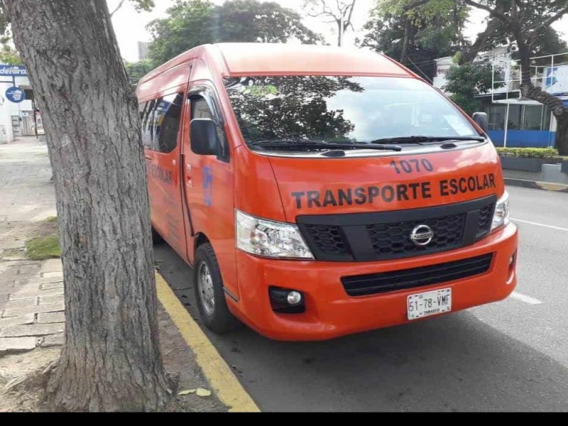 Transporte escolar aún sin reactivarse al cien por ciento