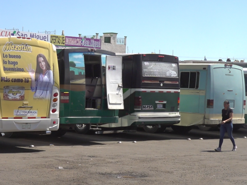 Transportes mixtos de la Plazuela Baca Ortíz