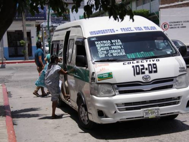 Transportistas en Chiapas piden ajuste al pasaje