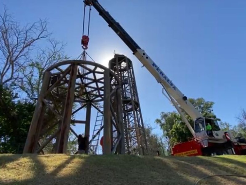 Tras 2 años al fin entregan tirolesa a Bomberos de Cajeme