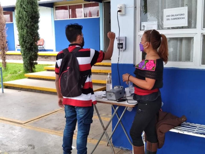 Tras caso positivo de COVID-19, refuerza COBAEM Zamora protocolos sanitarios