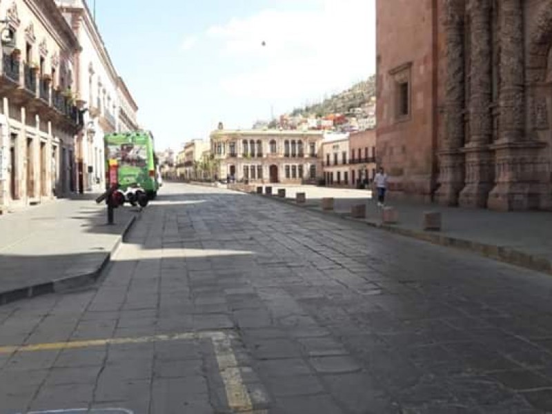 Tras contingencia sanitaria se vacían calles de Zacatecas