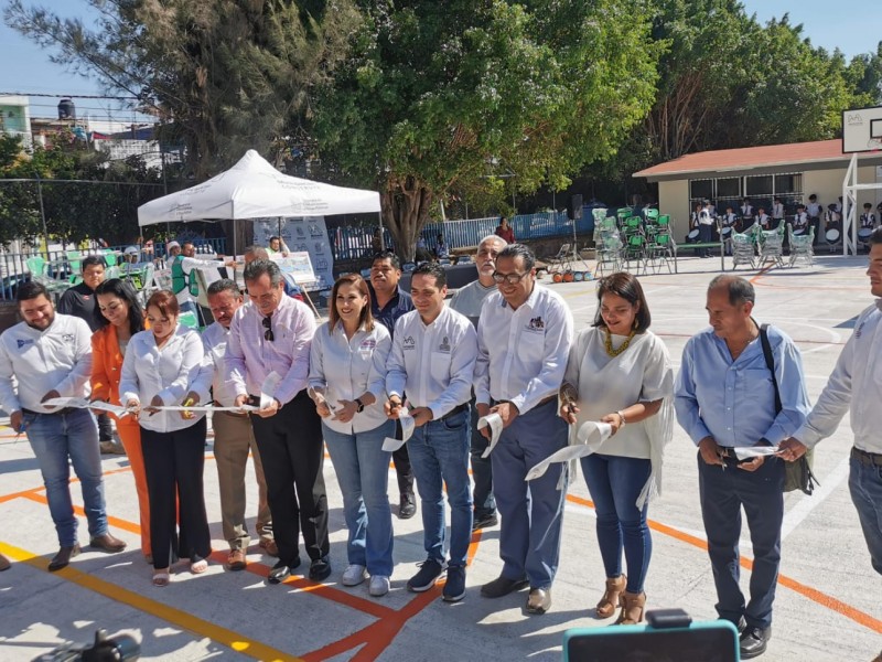 TRAS DAÑOS POR SISMO, INAUGURAN ESCUELA MORELOS EN ZAMORA