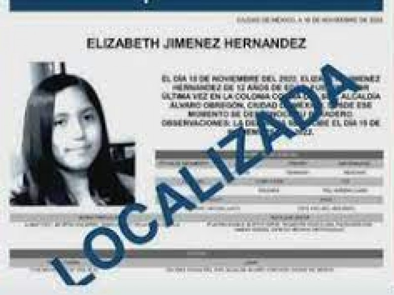 Trasladan a la CDMX a Elizabeth