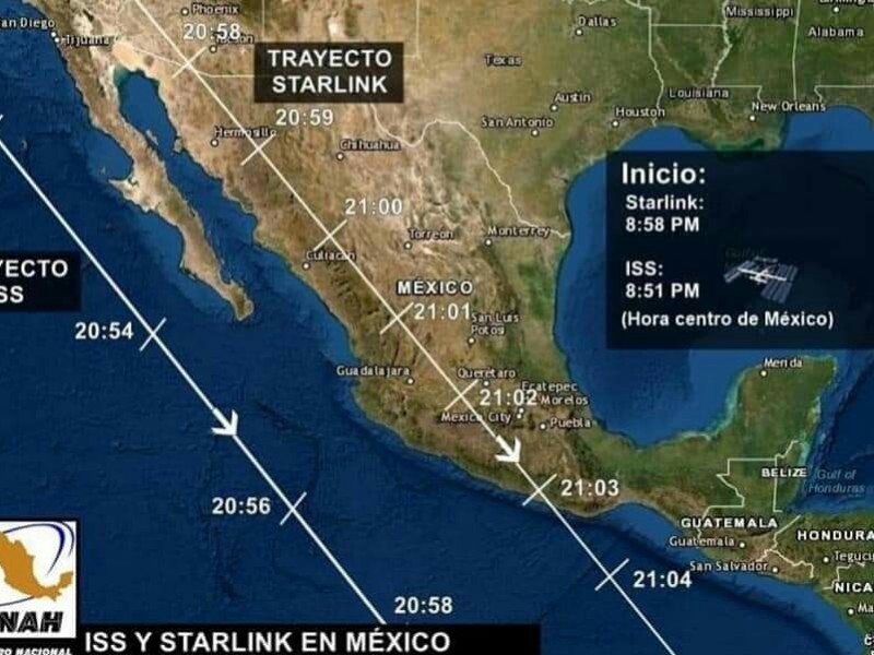 Tren satelital podrá observarse hoy en Nayarit y 12 entidades