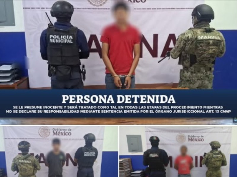 Tres detenidos con droga en calles de Manzanillo