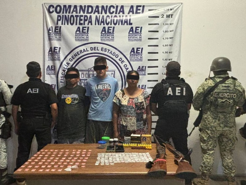 Tres detenidos y decomisos en operativos en la Costa de Oaxaca