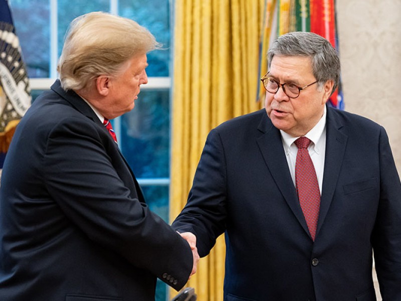 Trump anuncia la salida del gobierno del fiscal general Barr