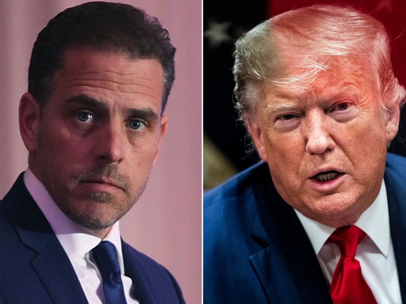 Trump rechaza estar involucrado en posible persecución contra Hunter Biden