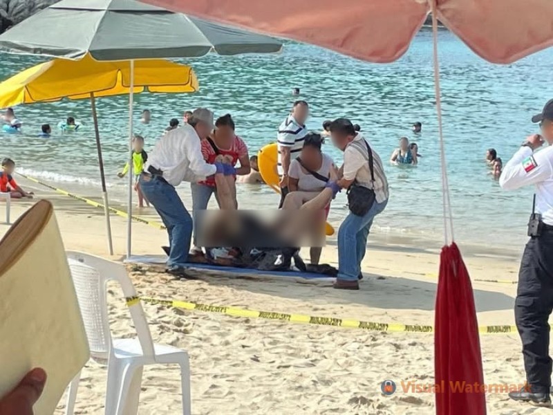 Turista de 80 años muere ahogada en Playa La Entrega, Huatulco