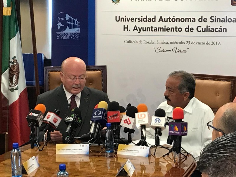 UAS y Ayuntamiento  firman convenio para estudiantes