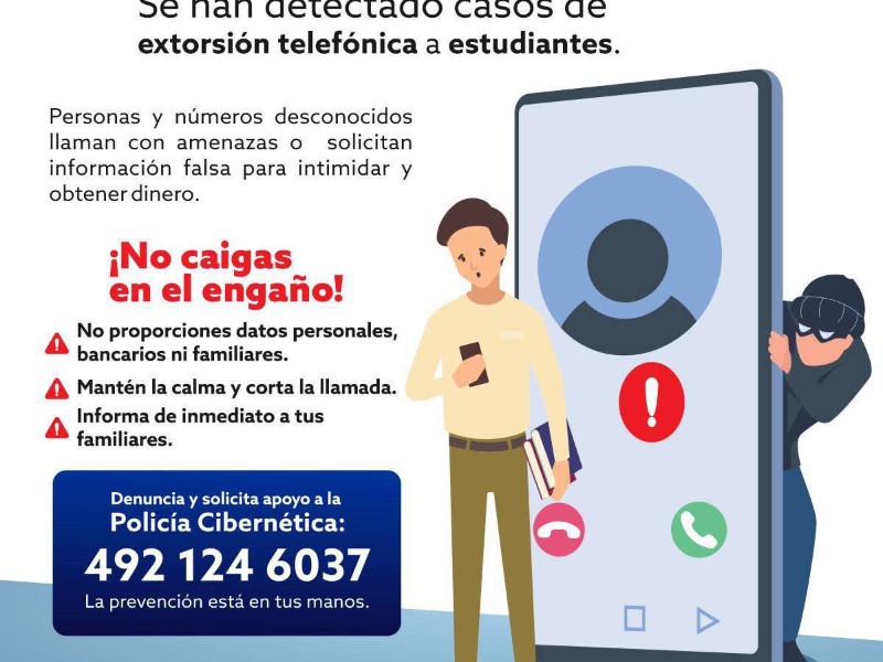 UAZ lanza alerta por intentos de extorsión y secuestros virtuales contra estudiantes