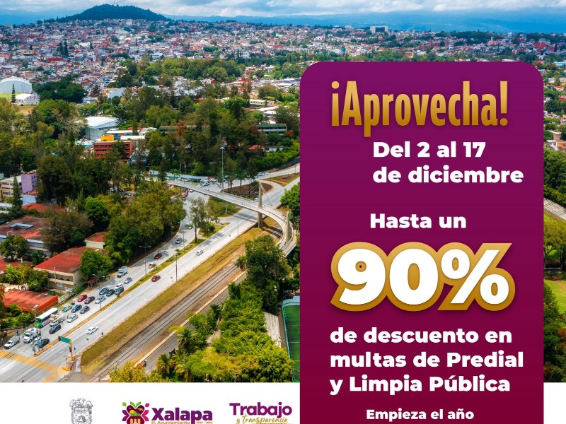 Últimos días para obtener hasta 90% de descuento en multas del Predial