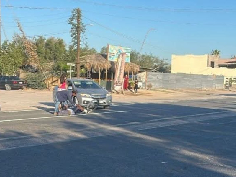 Un ciclista resultó lesionado tras choque con un vehículo