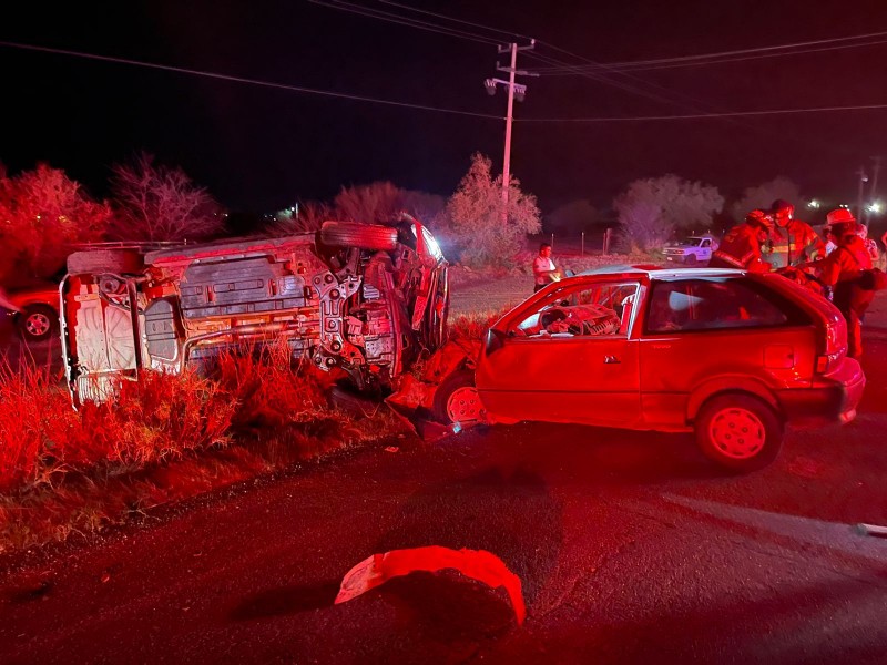 Un muerto y un lesionado deja choque de frente