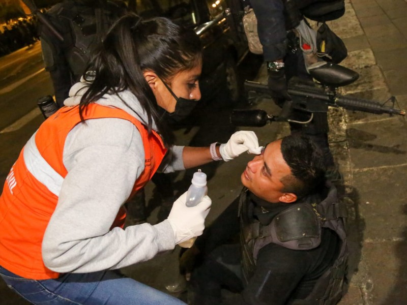 Un policía lesionado por confrontaciones del 8M