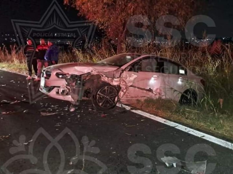 Un prensado tras accidente en carretera a Val’quirico