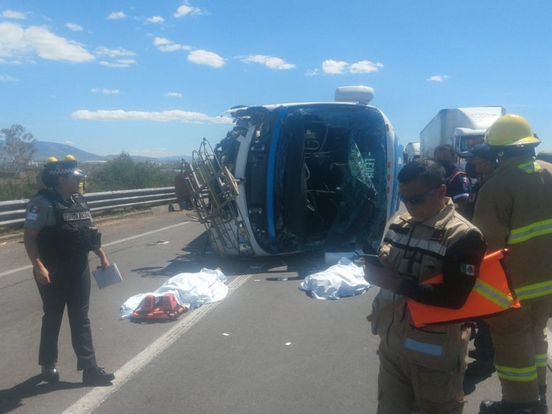 Un total de 20 lesionados y dos fallecidos deja accidente.