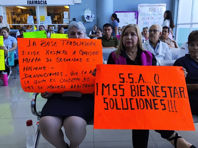 Una semana en protesta, trabajadores de salud exigen salida de IMSS Bienestar