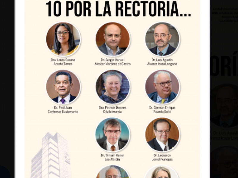 UNAM publica lista de finalistas a ocupar la Rectoría