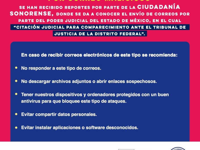 Unidad Cibernética emite alerta por correos electrónicos maliciosos