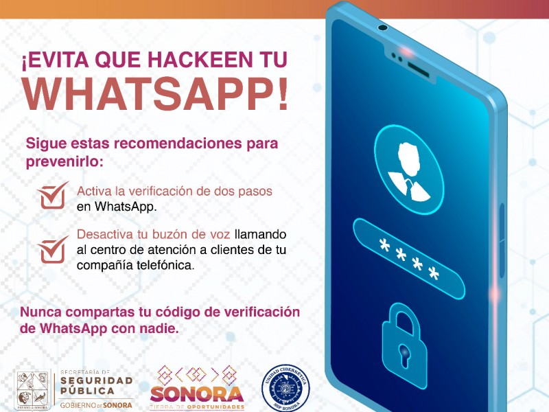 Unidad Cibernética emite recomendaciones para prevenir hackeo de Whatsapp