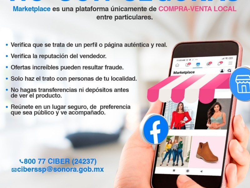 Unidad Cibernética indica tener cuidado al comprar por Facebook