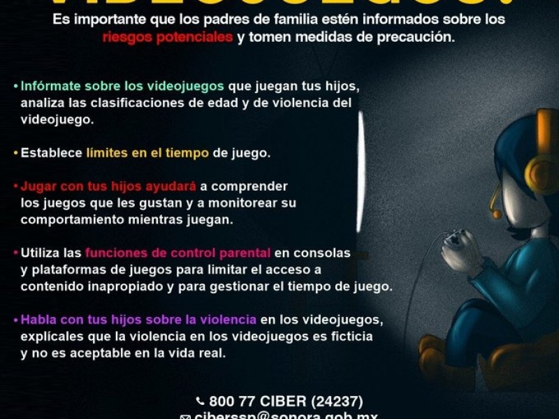 Unidad Cibernética recomienda a padres informarse sobre videojuegos violentos