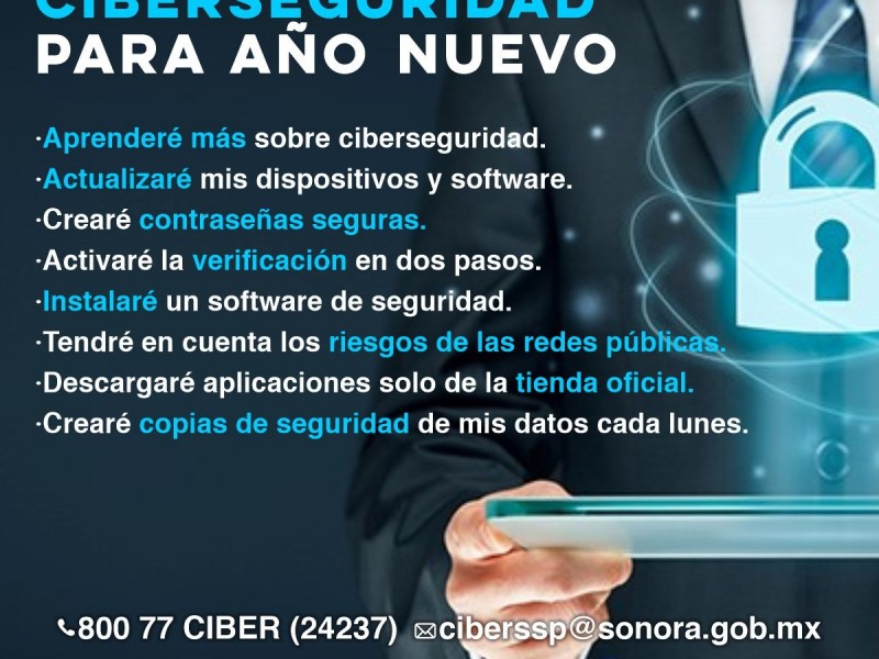 Unidad Cibernética recomienda propósitos de ciberseguridad