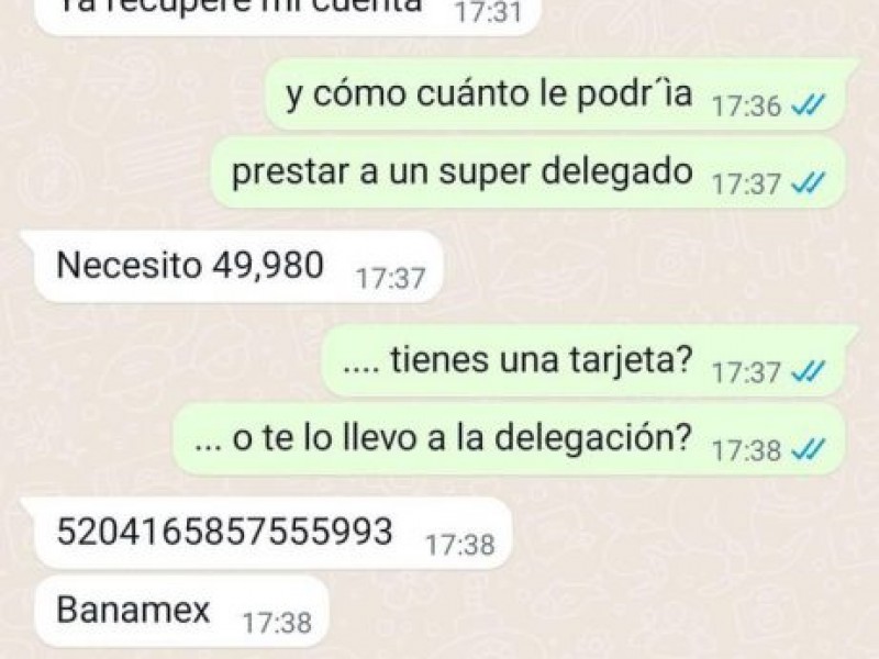 Usan WhatsApp de Iván Hernández para estafar
