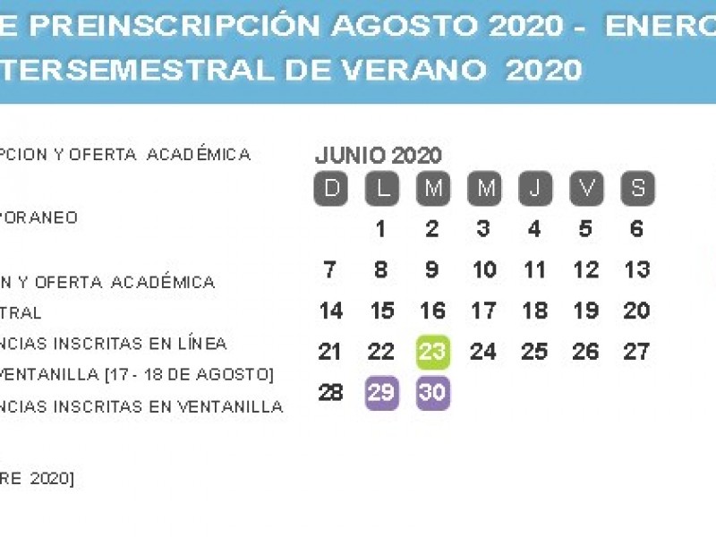 UV anuncia preinscripciones de forma extemporánea