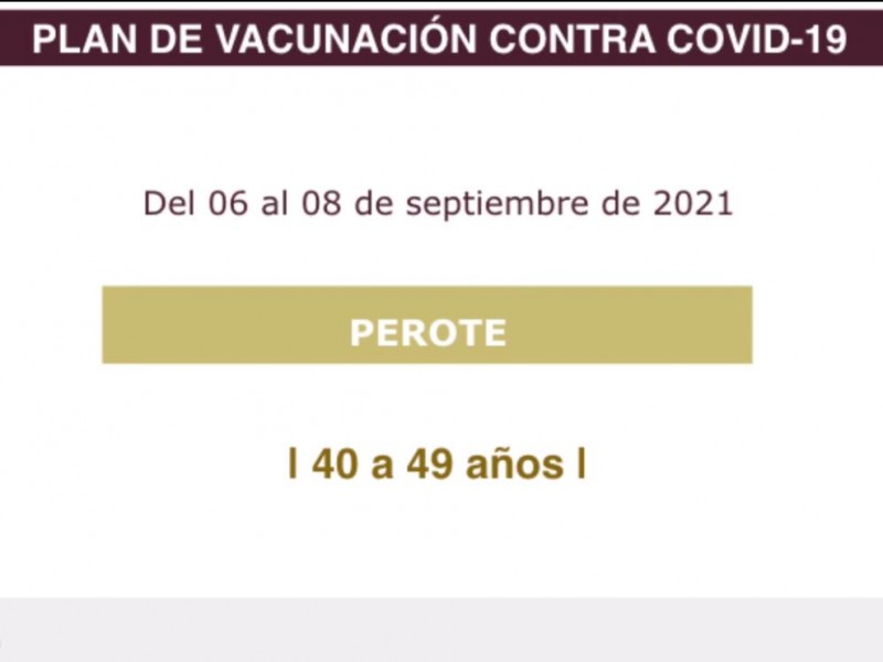 Vacunación en Perote y Las Vigas será este lunes