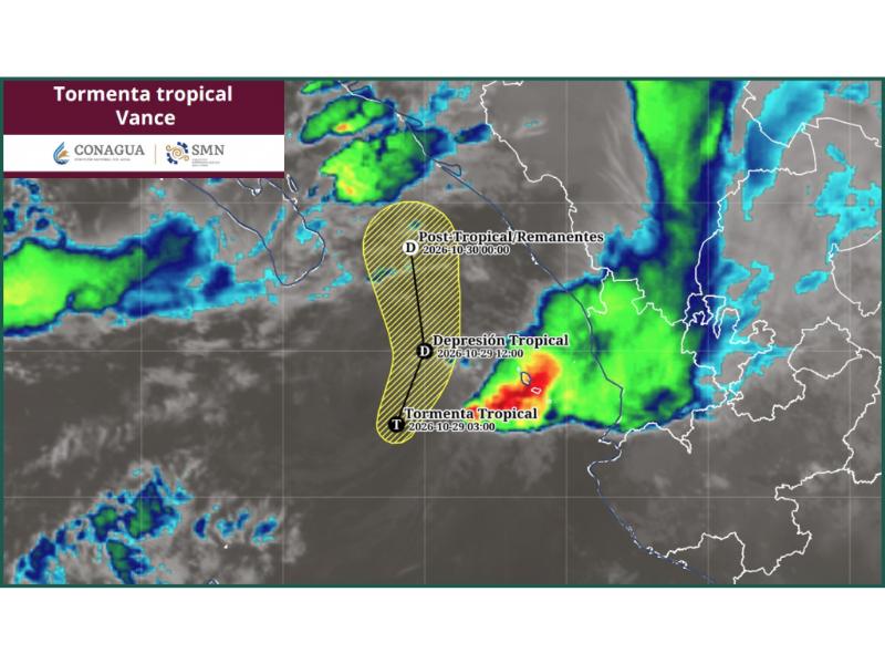 “Vance” provocará lluvias intensas, fuertes vientos y oleaje elevado en Sinaloa