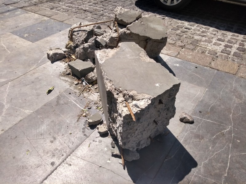 Vandalizada y dañada, infraestructura en Avenida Juárez