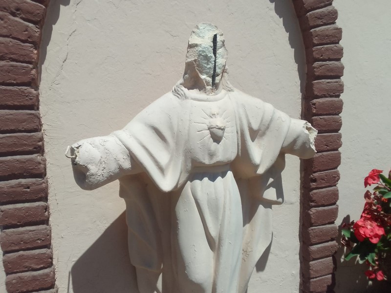 Vandalizan imagen de Cristo en Cajeme