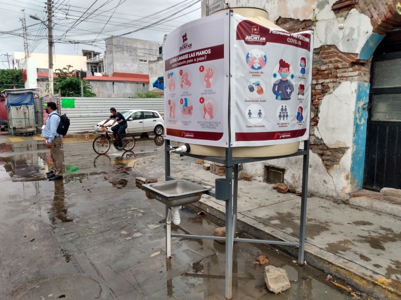 Vandalizan los puntos de sanitización en Juchitán