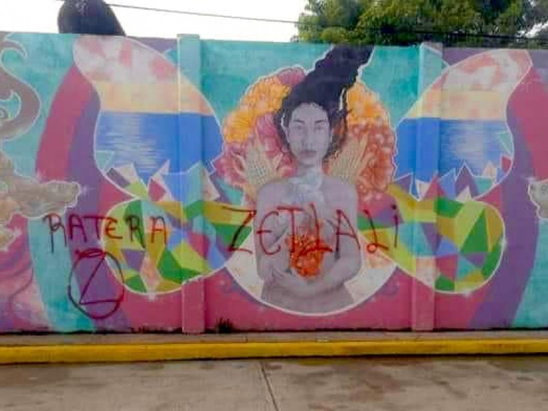 Vandalizaron mural de La Mulata en Tamiahua