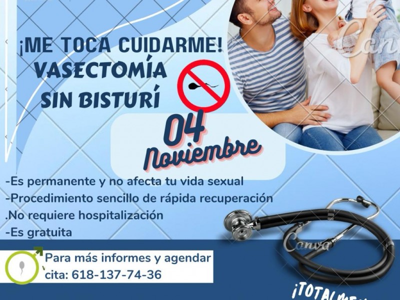 Vasectomia sin bisturi, empieza el 28 de octubre