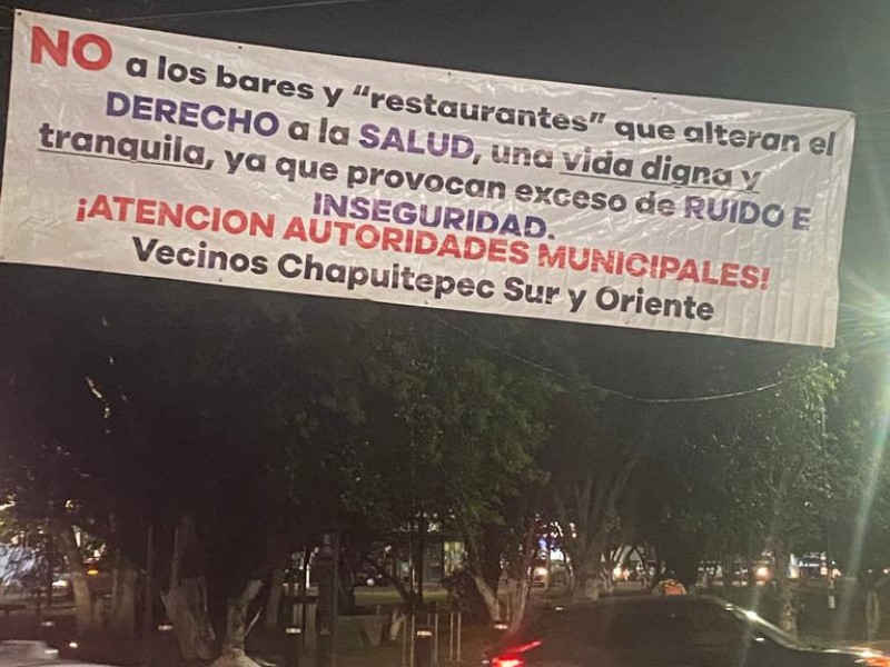 Vecinos de colonias Chapultepec exigen cierre de bares