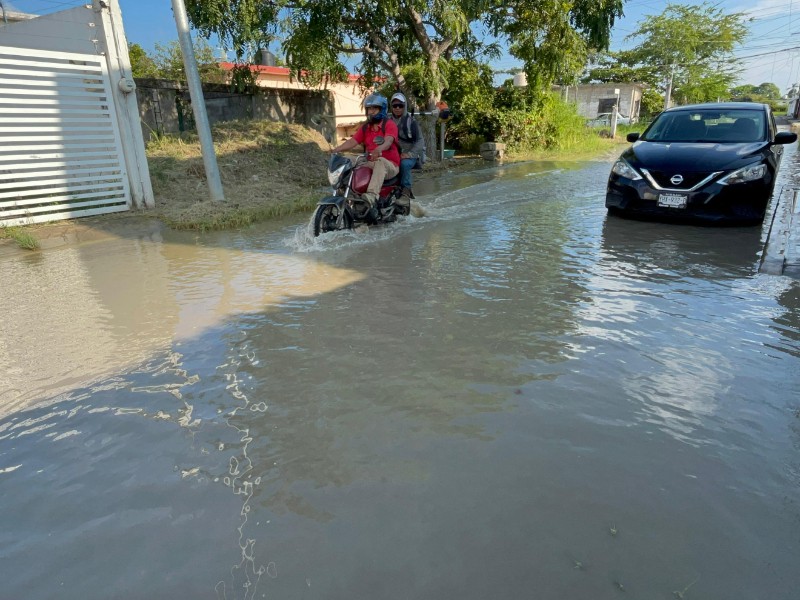 Vecinos de colonia Del Puerto piden desazolve tras anegaciones