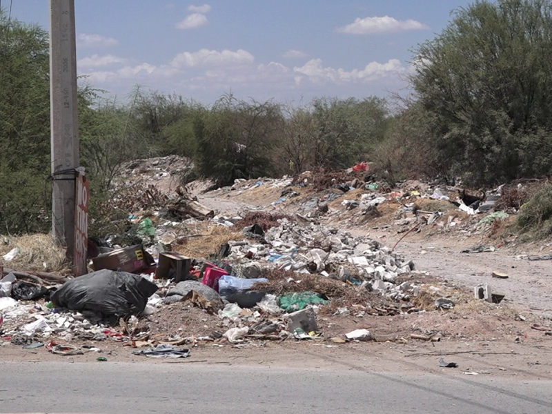 Vecinos de Jardines Universidad claman por limpieza de basurero clandestino