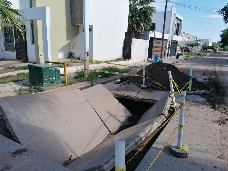 Vecinos de La Memoria temen que socavón quede sin reparar