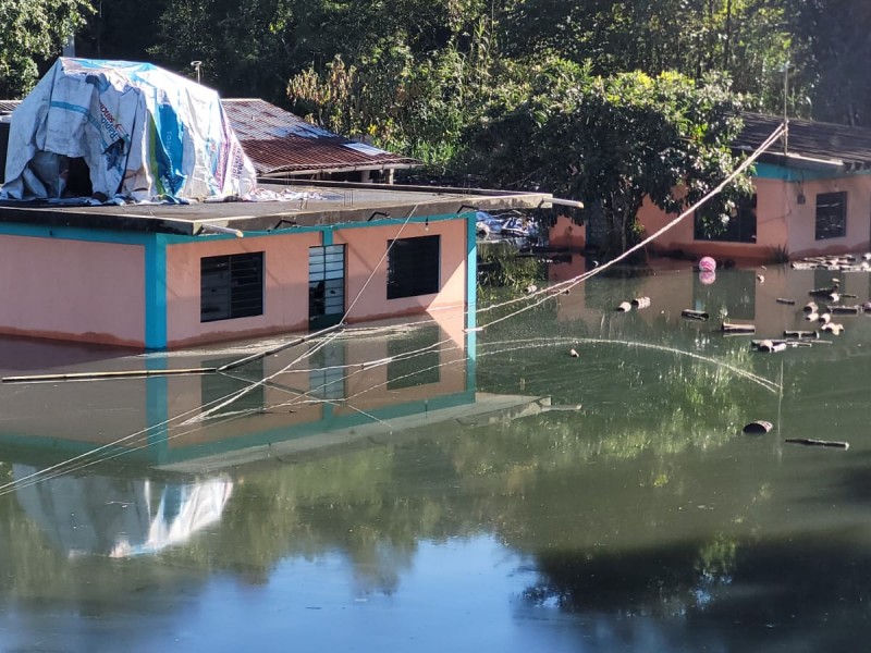 Vecinos de Los Arenales sufren inundación; piden apoyo del gobierno