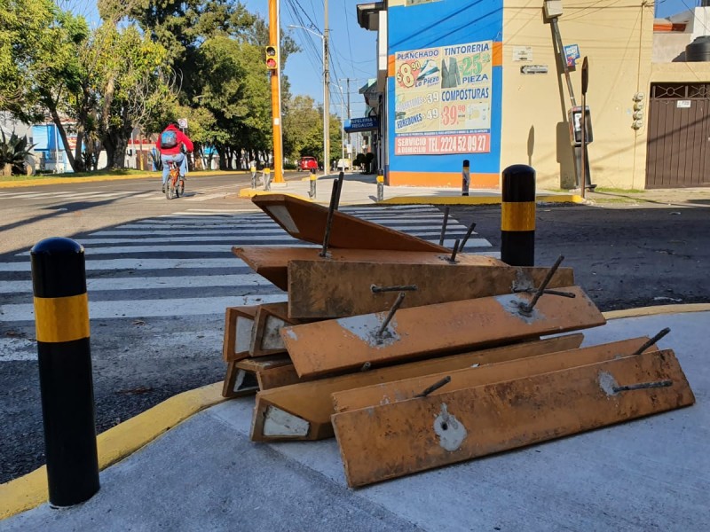 Vecinos de San Manuel impiden colocación de ciclovía en Circunvalación